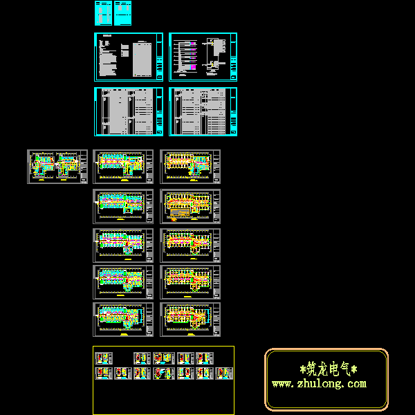 6层快捷酒店电气CAD施工图纸(TN-C-S) - 1