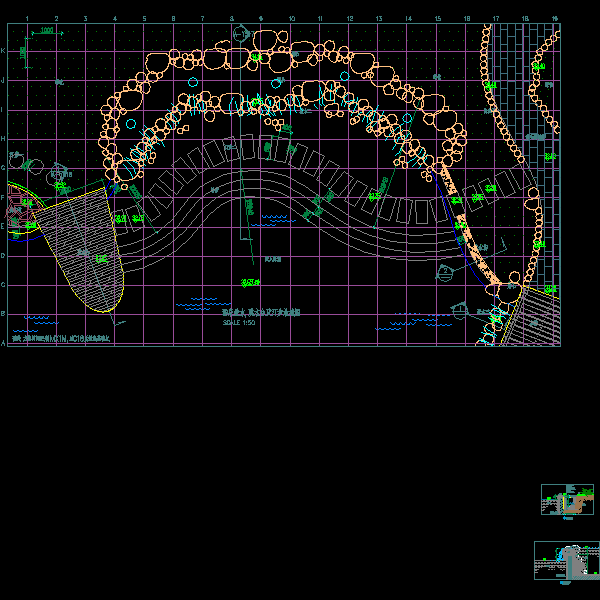 16(a-ys16)跌水(二),(三),汀步及木平台平面.dwg