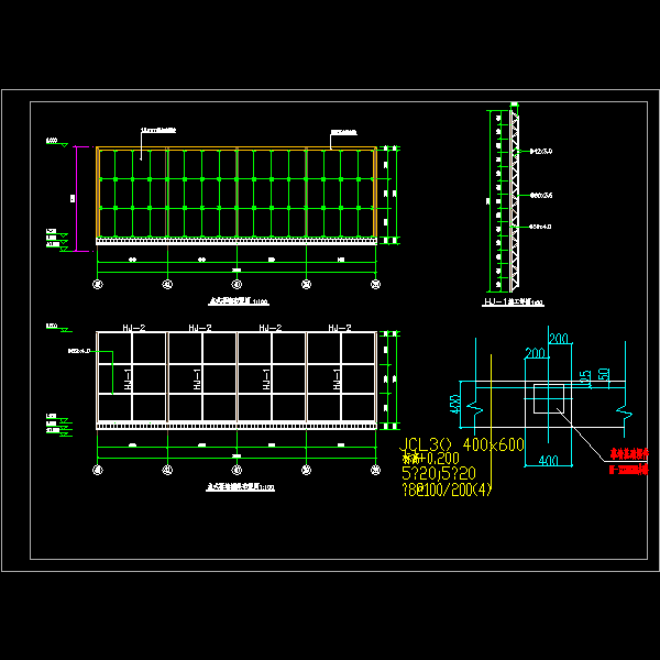 点式幕墙构造详细设计CAD图纸 - 1