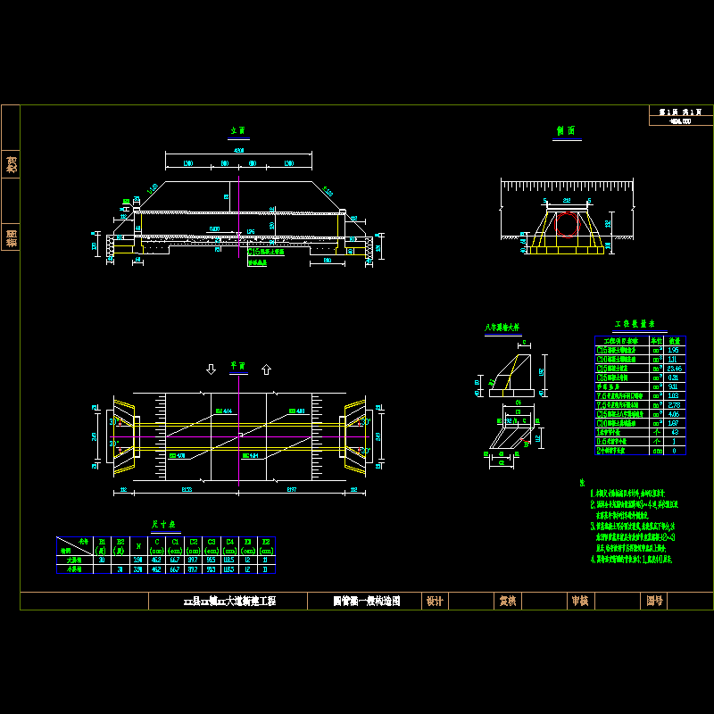 圆管涵k0+026一般布置图.dwg