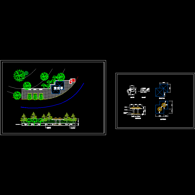 农业生态旅游园园林景观工程CAD施工大样图 - 5