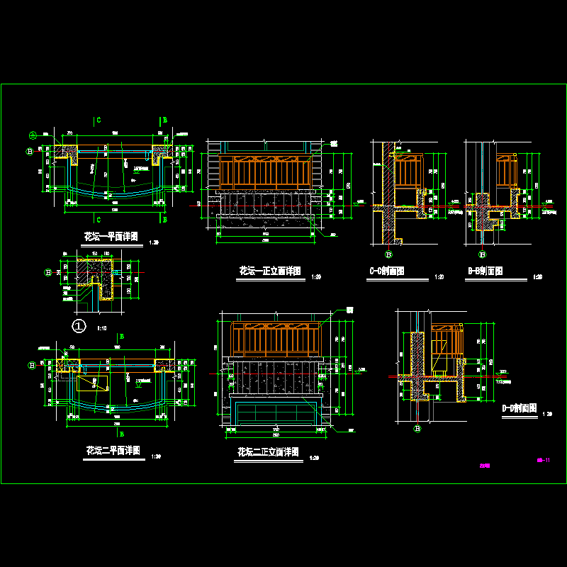 3层别墅建筑结构CAD施工图纸 - 2