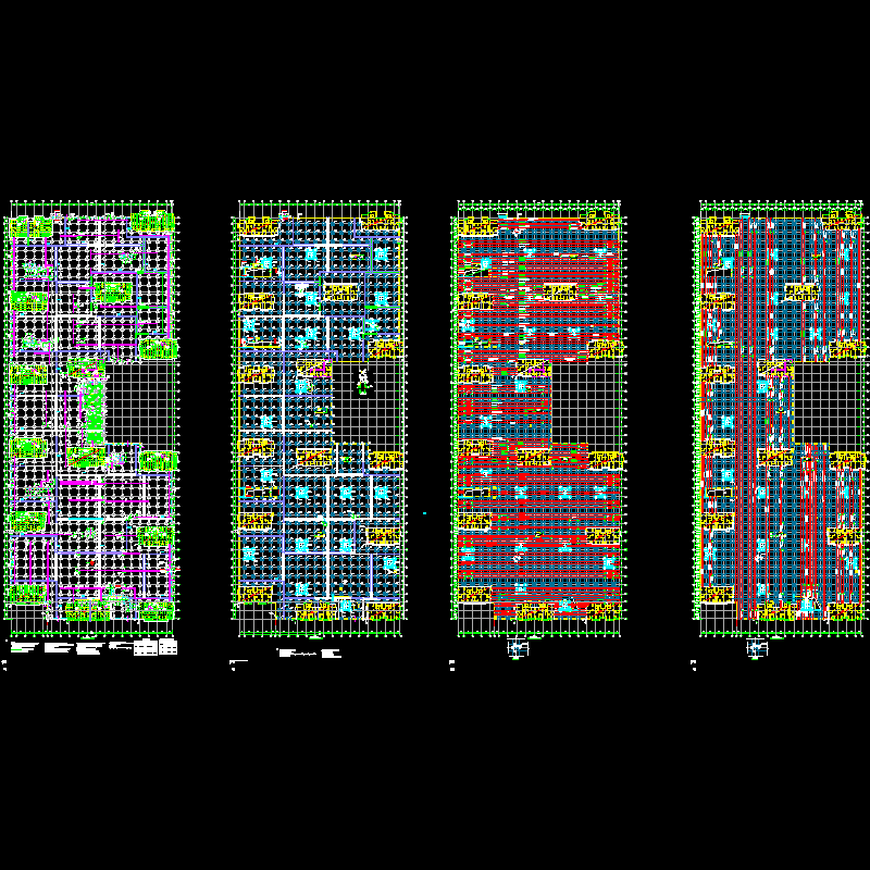 超长地下车库结构设计CAD图纸 - 1