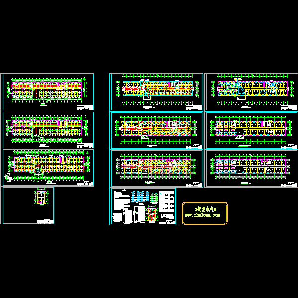公司5层宿舍楼电气CAD施工图纸(综合布线系统) - 1
