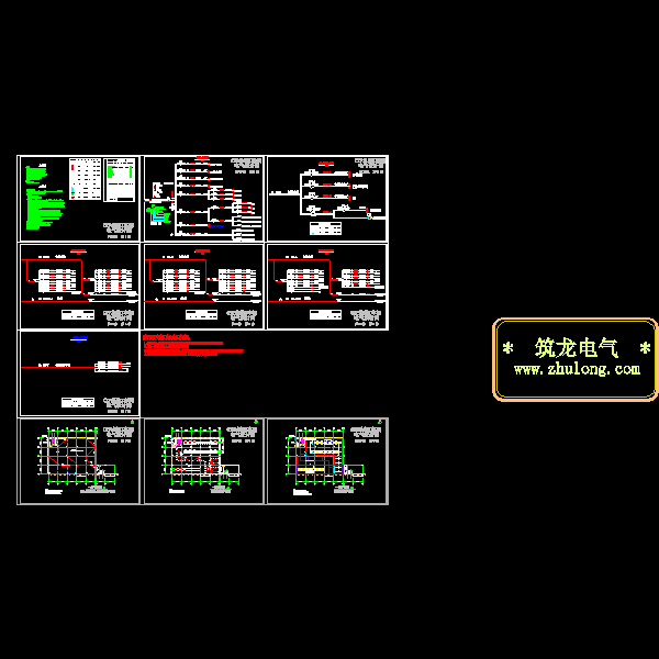 总装车间电气CAD施工图纸(工业建筑) - 1