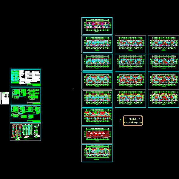 11层住宅楼电气CAD施工图纸 - 1