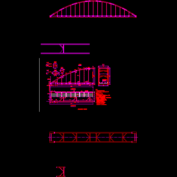 97米柔性系杆拱桥设计CAD图纸(钢筋构造图) - 1