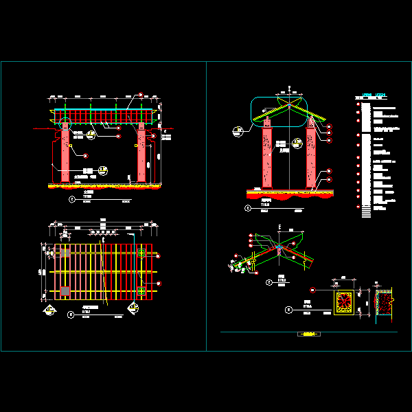 特色景观亭施工CAD图纸大样图纸 - 1