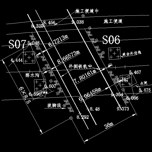 铁路线防护设施基础示意图.dwg