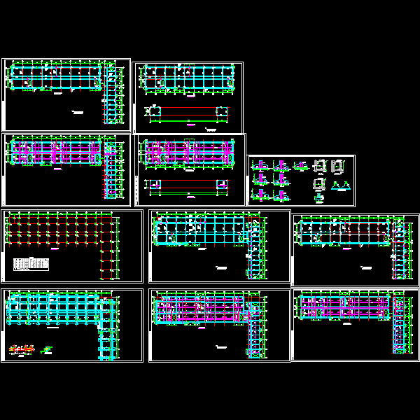 5层综合办公楼混凝土结构CAD施工方案图纸（） - 1