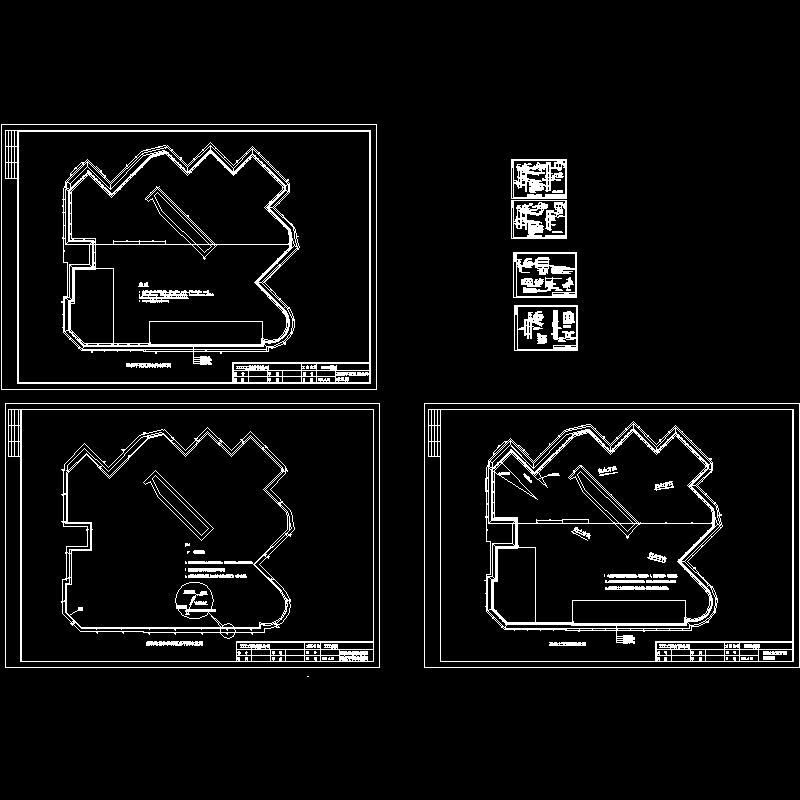 基坑边坡支护设计CAD图纸（钻孔桩喷锚支护土钉墙降水） - 1