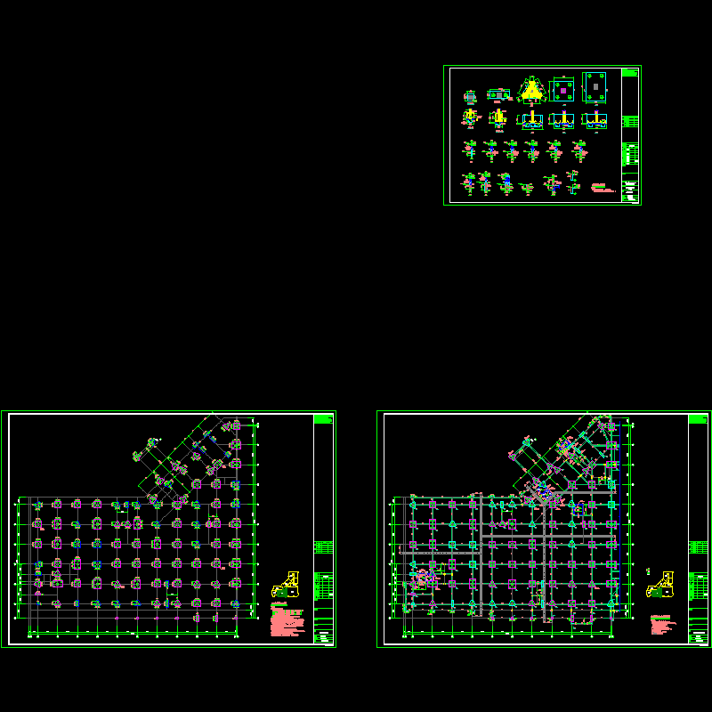 商业建筑桩基及基础工程CAD施工图纸 - 1
