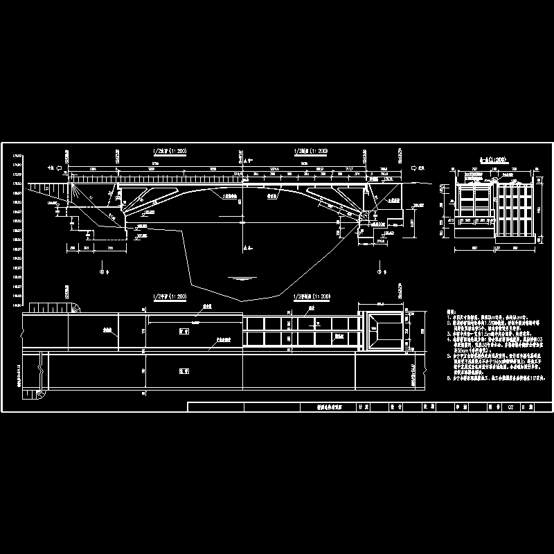 预应力桥桥型总体布置节点CAD详图纸设计 - 1