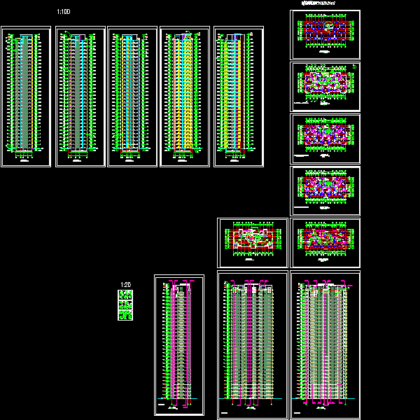 32层高层住宅建筑结构全套CAD施工图纸 - 1