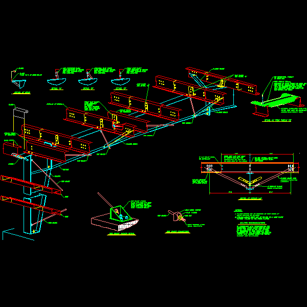 钢结构安装详细设计CAD图纸 - 1