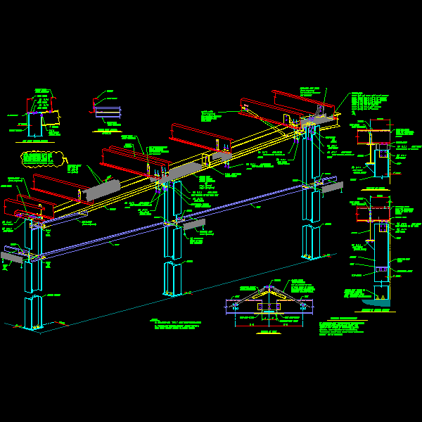 钢结构安装详细设计CAD图纸 - 3