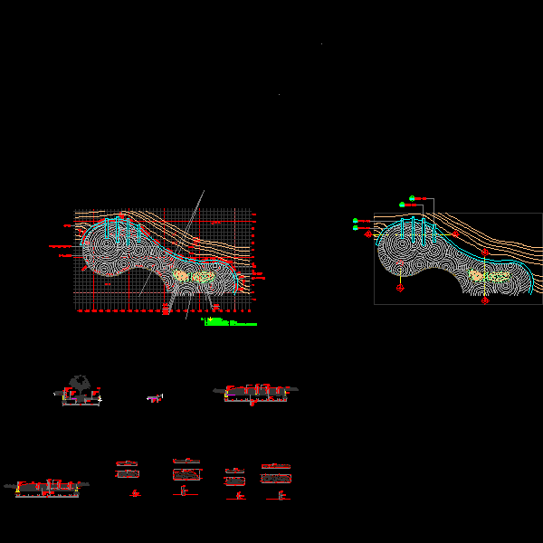 枯山水庭院详细设计CAD施工方案图纸 - 1