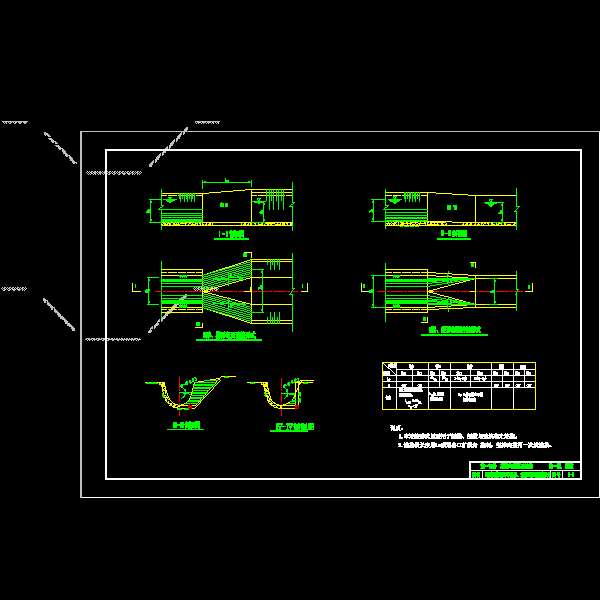 小型农田水利水电工程渠道设计节点详细CAD图纸 - 1
