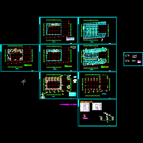单层框架结构体育馆结构CAD施工图纸 - 1