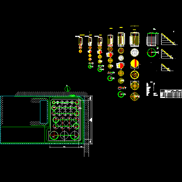 粮油公司油罐φ8X15详细设计CAD图纸(护栏) - 1