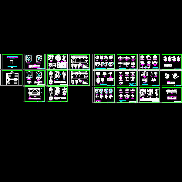 钢结构节点构造CAD详图（22页图纸） - 1