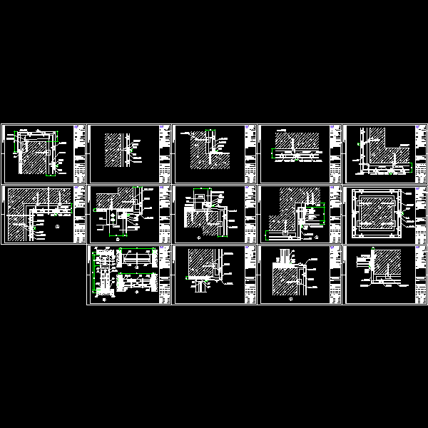 大厦铝板幕墙CAD图纸节点图纸集 - 1