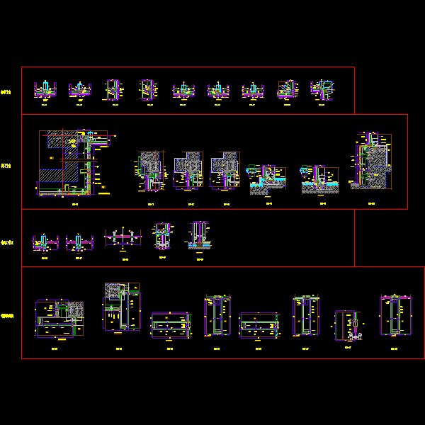 石材幕墙节点详细设计CAD图纸 - 1