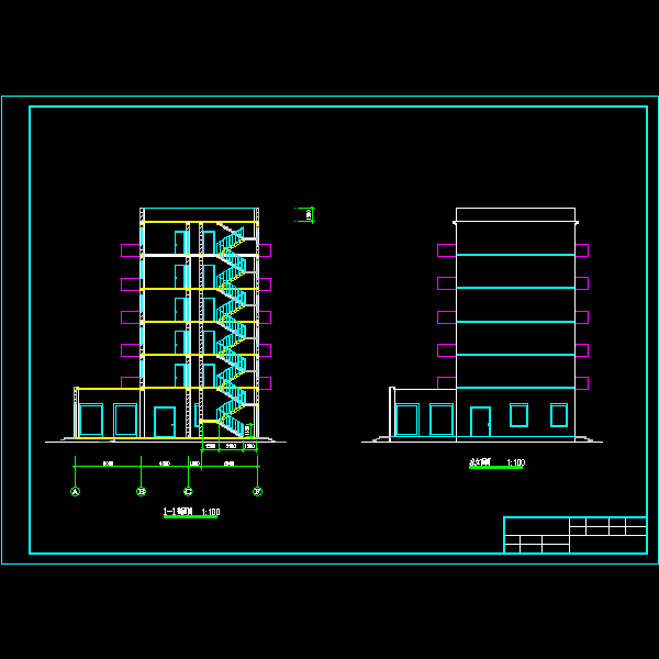 楼梯坡面+左立面.dwg