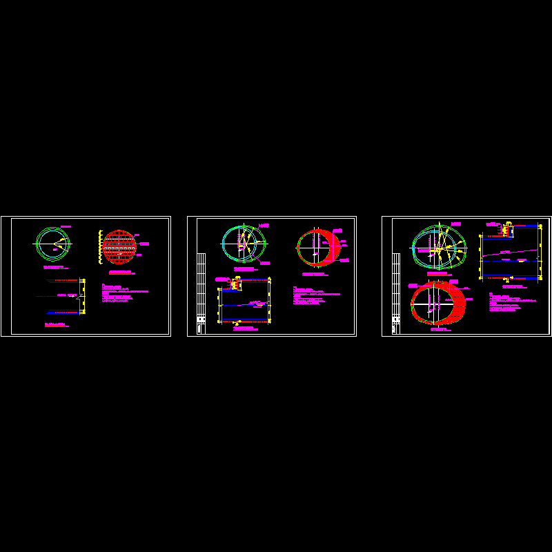 堵头墙格栅布置图.dwg