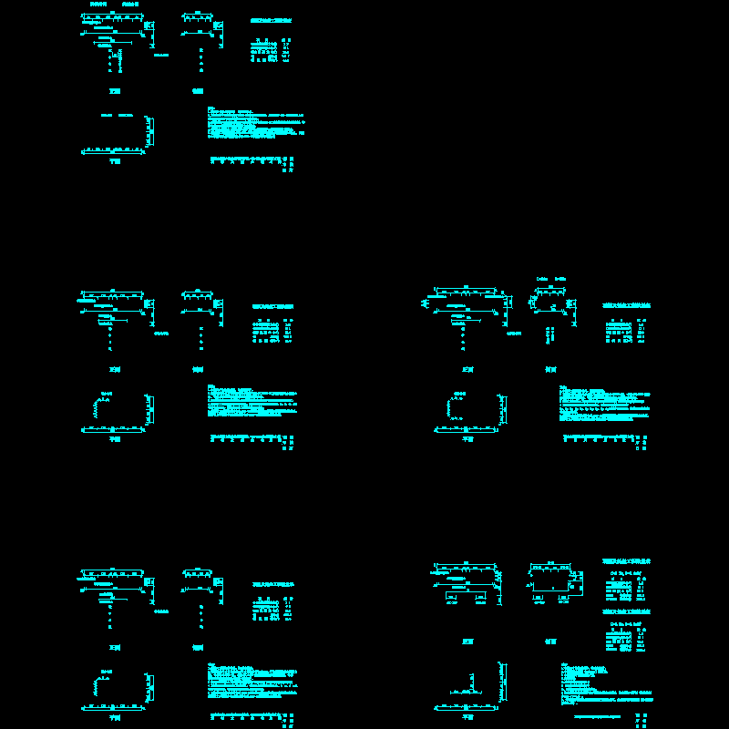 桥墩顶帽及托盘节点构造CAD详图纸 - 1