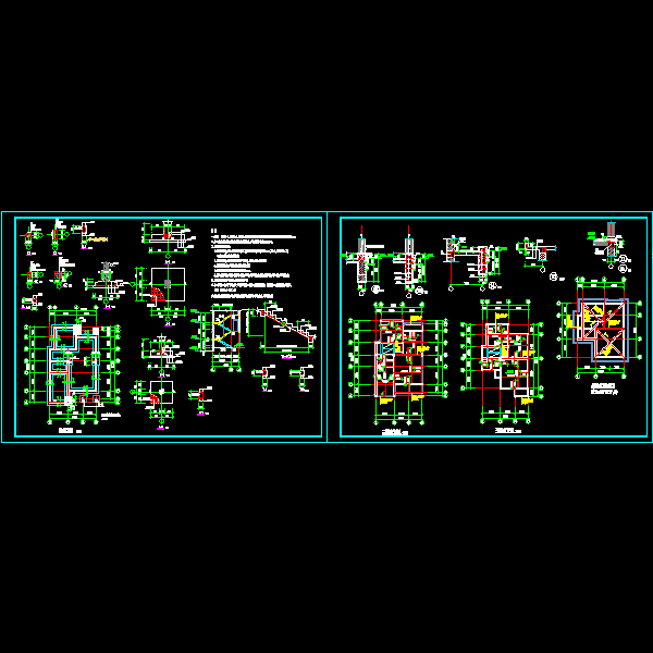 私人住宅结构设计CAD图纸 - 1