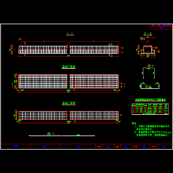 2.5米轻型桥台设计CAD图纸(钢筋布置图) - 2