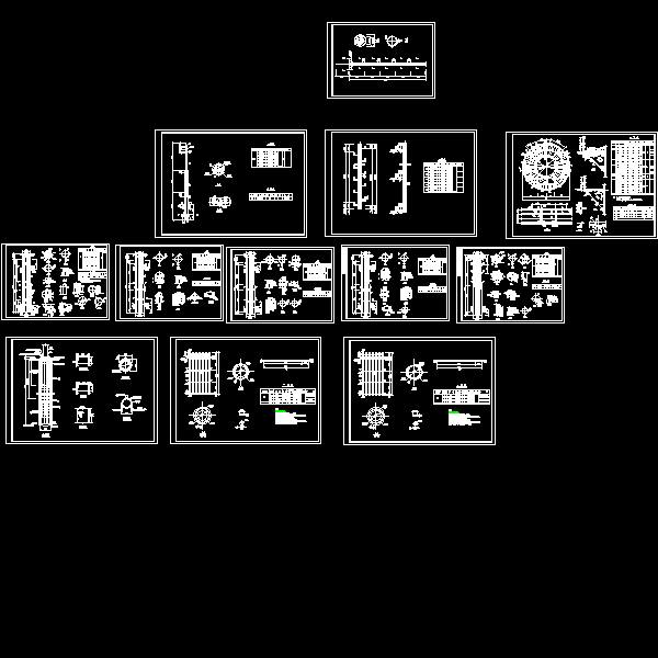 通信单管塔结构CAD详图（12页图纸） - 1