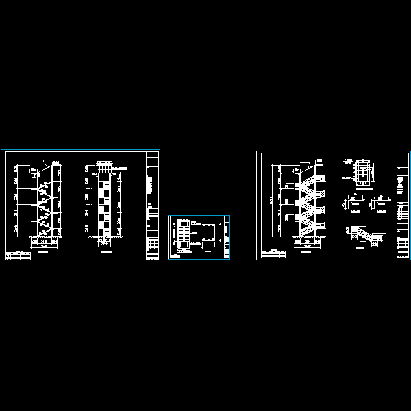 钢结构楼梯构造详细设计CAD图纸 - 1