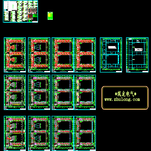 4层中学教学楼电气CAD施工图纸(防雷接地系统)() - 1