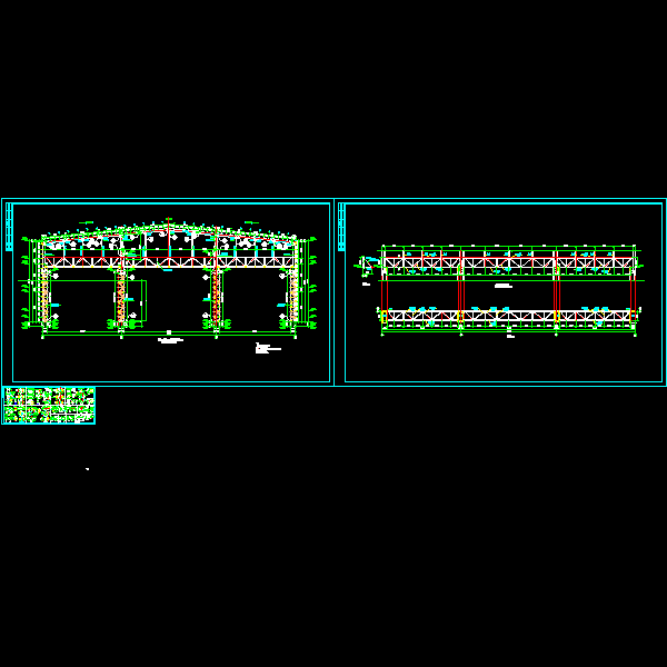 重型钢结构造船厂钢架节点构造详细设计CAD图纸 - 1