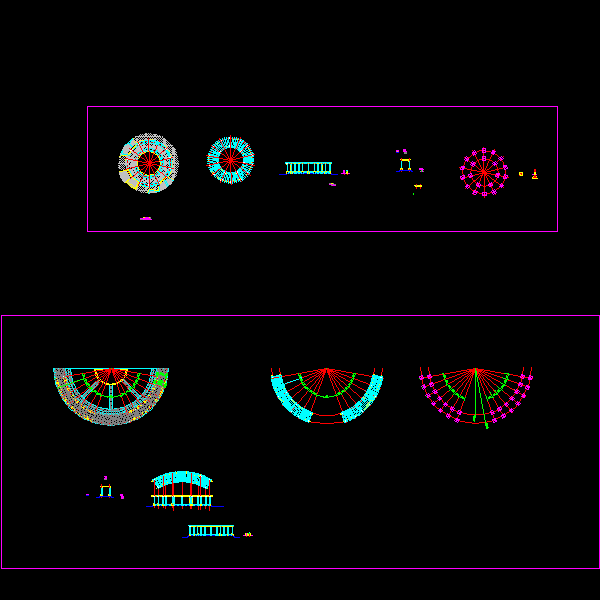 环形花架施工大样 - 1