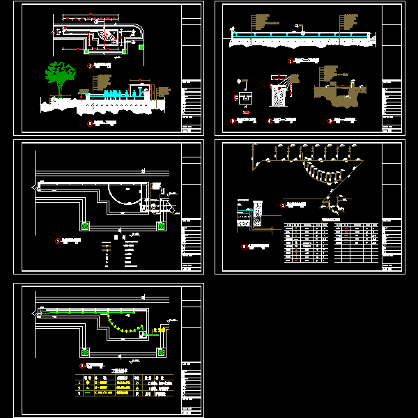 跌水喷泉施工CAD详图纸 - 1