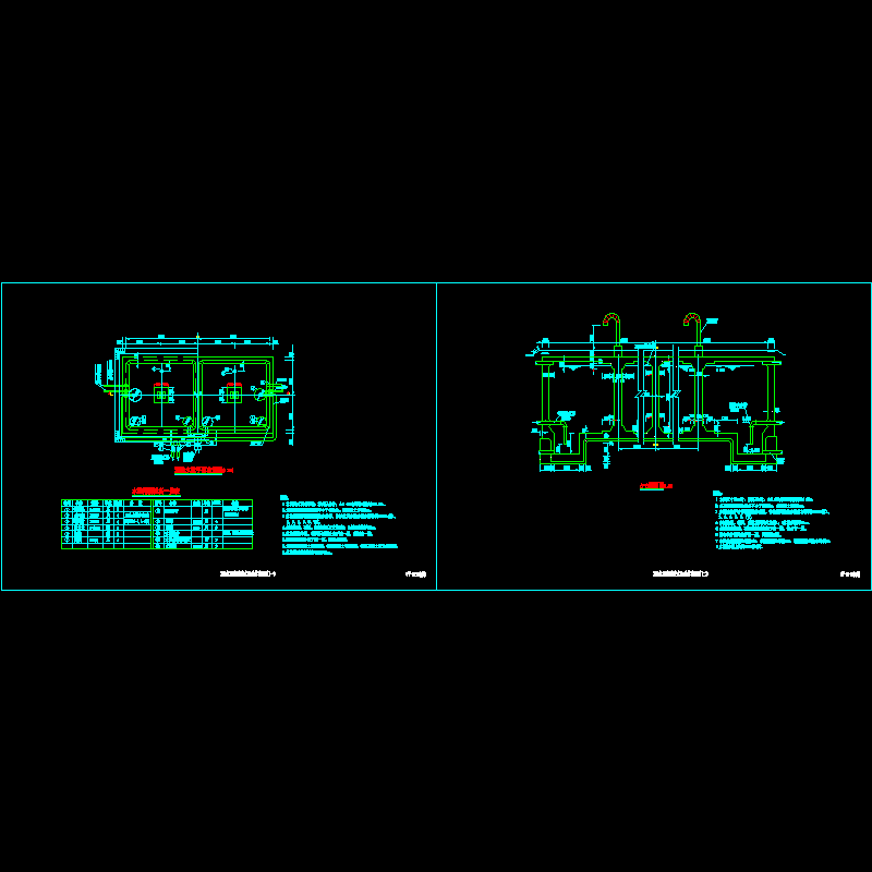 复合式衬砌隧道消防水池总体布置节点CAD详图纸设计 - 1