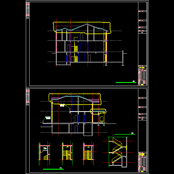 C棟别墅结构设计CAD图纸 - 1