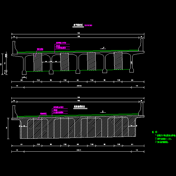 高速公路25米预应力连续T梁设计CAD图纸(钢筋构造图) - 1