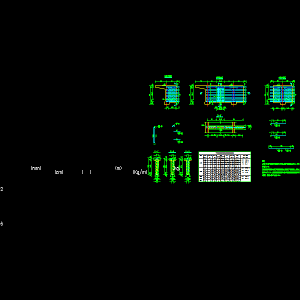 高速公路25米预应力连续T梁设计CAD图纸(钢筋构造图) - 2