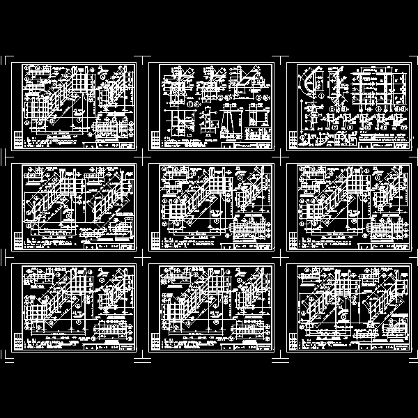 设计院钢斜梯CAD标准图纸集(工业厂房) - 5