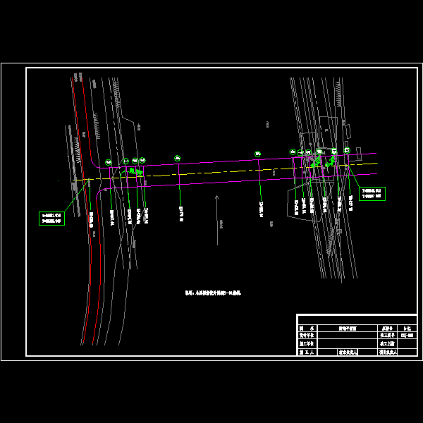 双索面自锚式悬索桥竣工CAD图纸（箱梁引桥国内知名大院）(总布置图) - 1