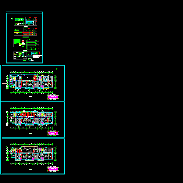 3层幼儿园弱电CAD施工大样图 - 1