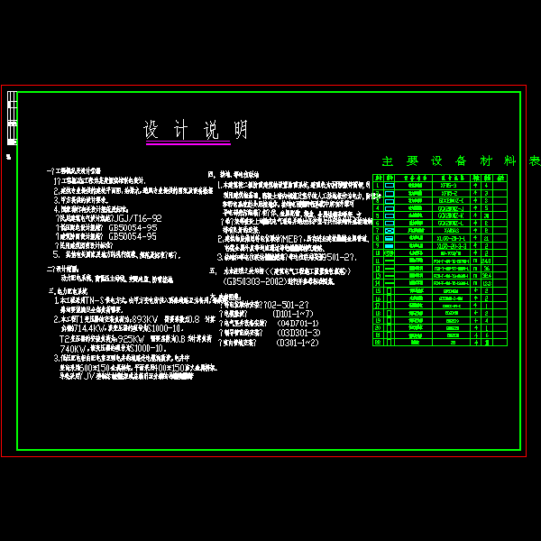 度假酒店供电设计系统CAD图纸 - 1
