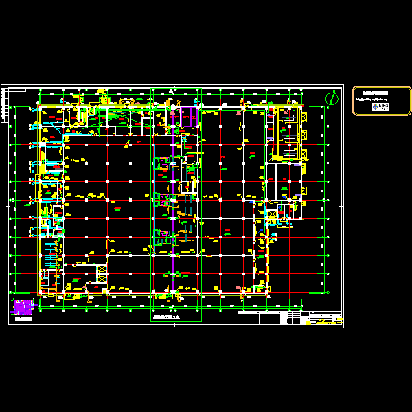 厂房给排水CAD平面图 - 1