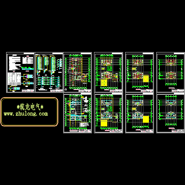 6层商住楼电气CAD施工图纸() - 1
