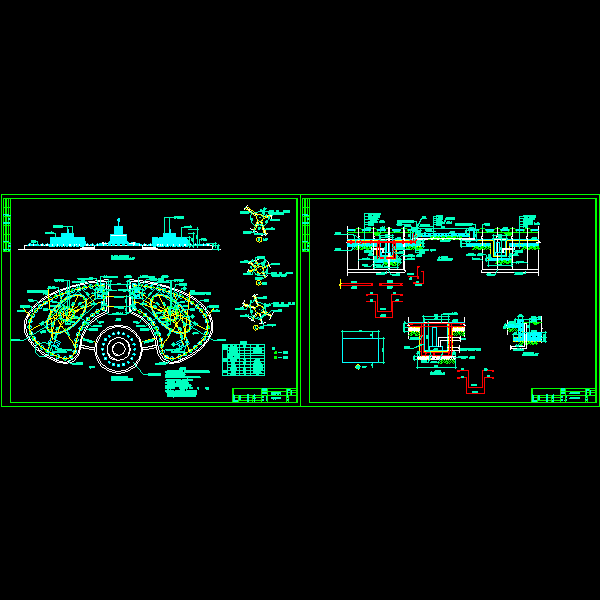 花园小区喷泉施工详细设计CAD图纸 - 1