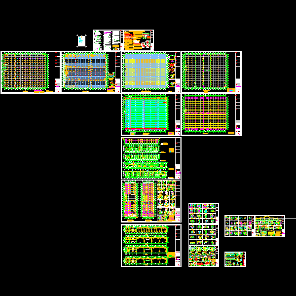 多跨钢结构厂房结构CAD施工图纸（） - 1